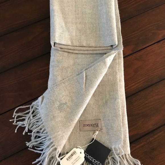 Zoeppritz Light grey 51X79 Baby Alpaca throw NWT - Picture 2 of 4